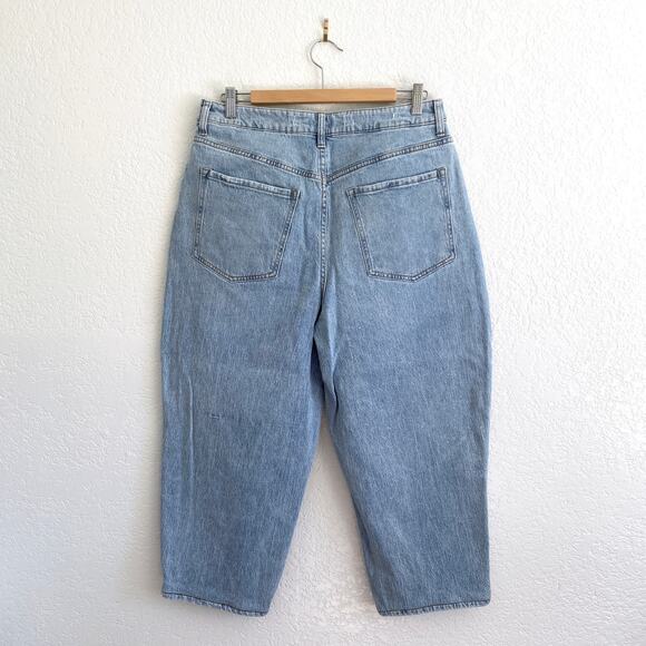 Oliver Logan Harlow High Rise Barrel Crop‎ Jeans Light Wash Denim Size 31 x 22 - Picture 3 of 15